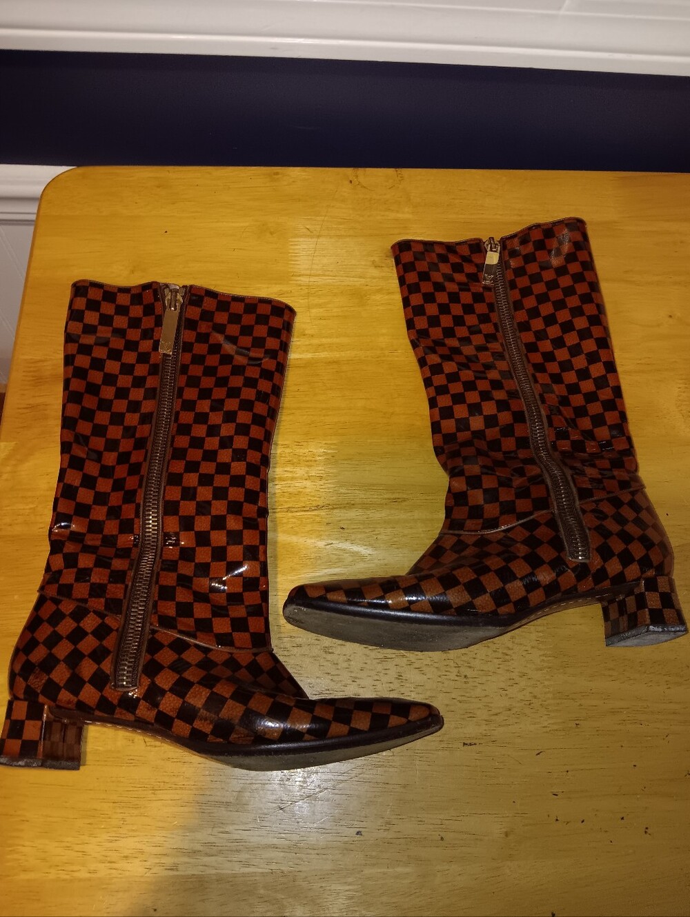 Louis Vuitton Ultra Rare Vintage Full Damier Special Order Boots Size 37